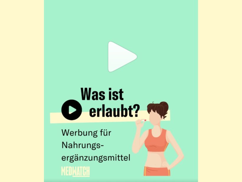 Grafik: Frau, die die Hand zum Mund führt, mit einer Pille in der Hand.